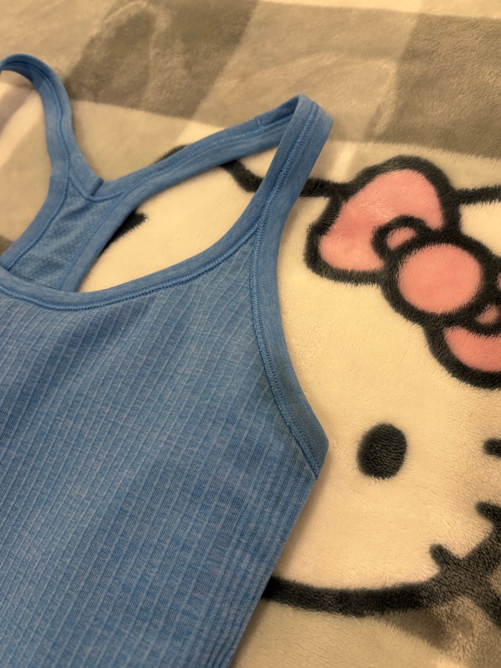 Lululemon Blue Ribbed Racerback Athletic Tank Top - Picture 3 of 11